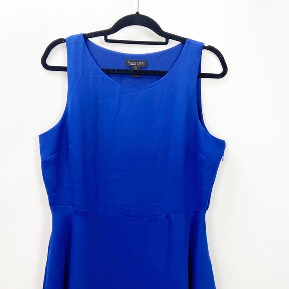 Rachel Zoe 12 Womens Cobalt Blue Sleeveless A-Line Dress - Picture 2 of 6